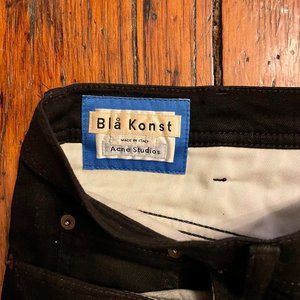 Acne Studios Blå Konst Black Denim Jeans